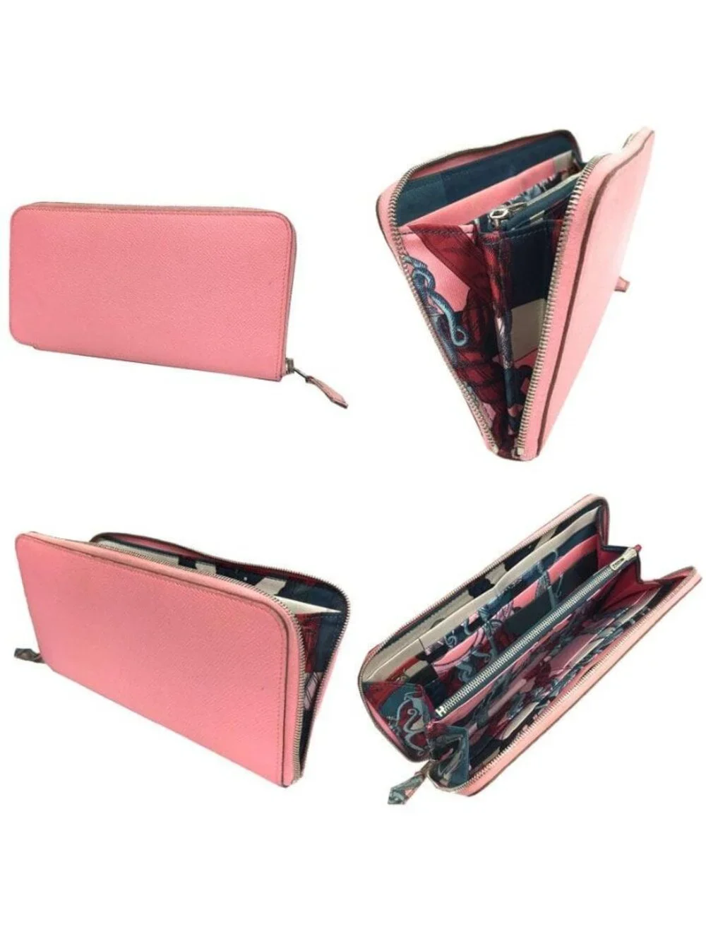Hermes Azap Long Silkyne Wallet Pink